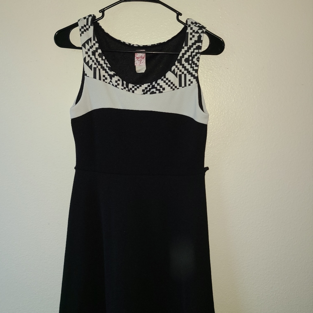 black and white dress